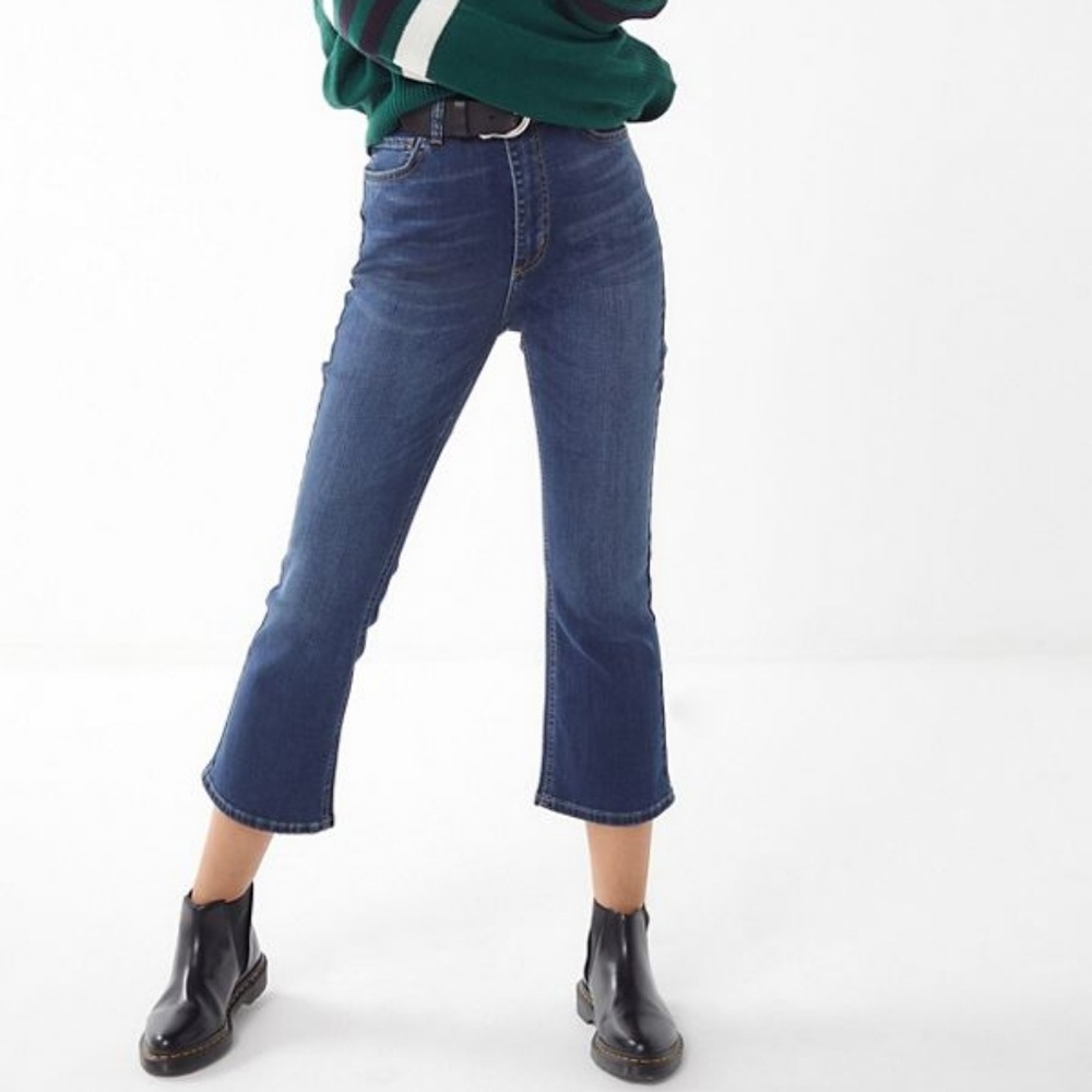 BDG High-Rise "Cropped" Flare (Dark Wash)